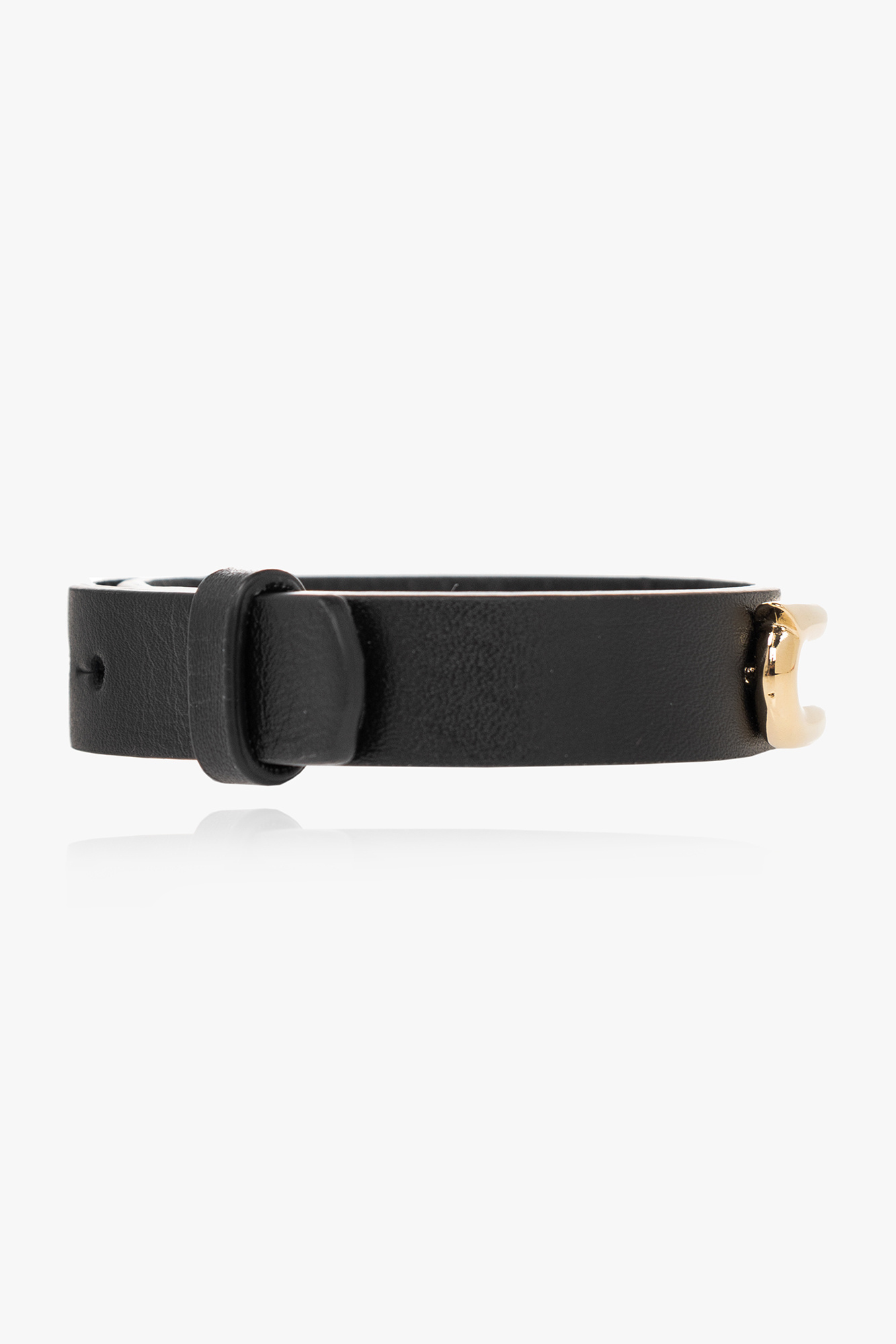 Black Leather bracelet FERRAGAMO - SchaferandweinerShops Japan